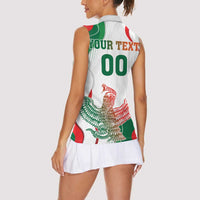 Custom Mexico Independence Day Women Sleeveless Polo Shirt Monumento A La Independencia - Wonder Print Shop