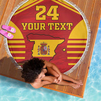 Custom Spain Coat Of Arms Beach Blanket Sport Style - Wonder Print Shop