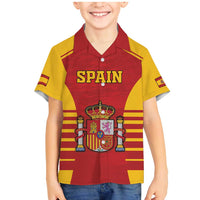 Custom Spain Coat Of Arms Family Matching Mermaid Dress and Hawaiian Shirt Sport Style - Wonder Print Shop