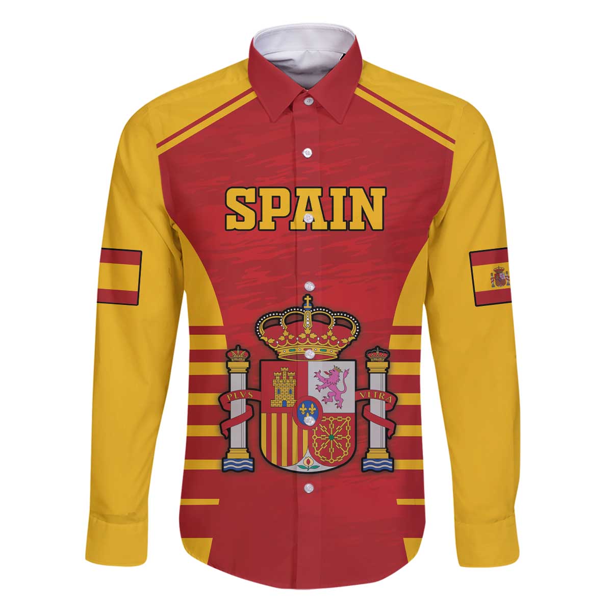 Custom Spain Coat Of Arms Family Matching Off Shoulder Short Dress and Hawaiian Shirt Sport Style - Wonder Print Shop