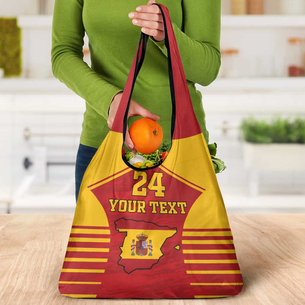 Custom Spain Coat Of Arms Grocery Bag Sport Style