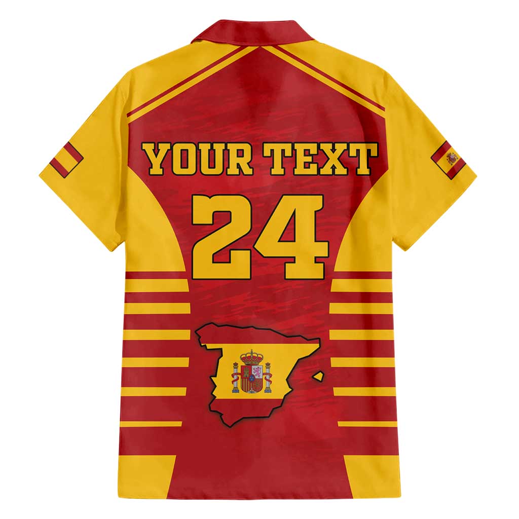 Custom Spain Coat Of Arms Hawaiian Shirt Sport Style - Wonder Print Shop