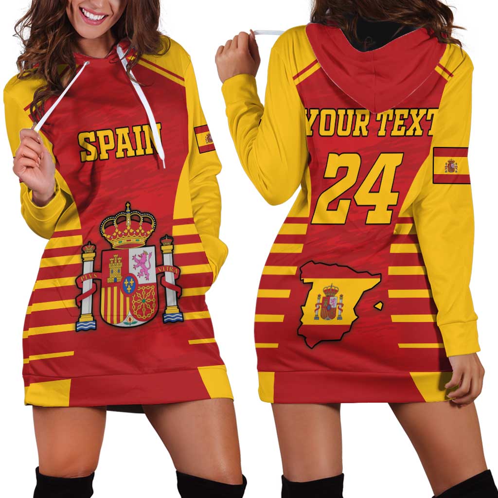 Custom Spain Coat Of Arms Hoodie Dress Sport Style - Wonder Print Shop