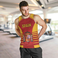 Custom Spain Coat Of Arms Men Tank Top Sport Style - Wonder Print Shop