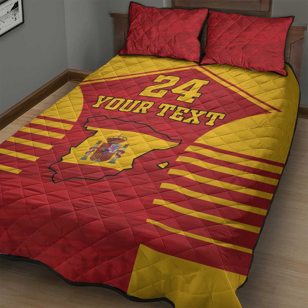 Custom Spain Coat Of Arms Quilt Bed Set Sport Style - Wonder Print Shop