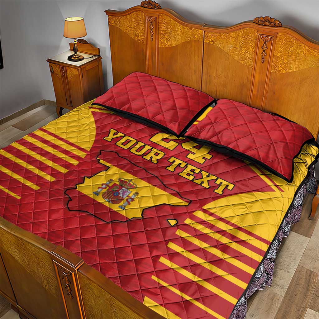 Custom Spain Coat Of Arms Quilt Bed Set Sport Style - Wonder Print Shop
