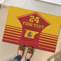 Custom Spain Coat Of Arms Rubber Doormat Sport Style - Wonder Print Shop