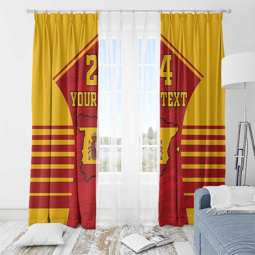 Custom Spain Coat Of Arms Window Curtain Sport Style - Wonder Print Shop