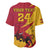 Custom Spain Aggressive Fighting Bull Baseball Jersey With Carnation Flowers - Wonder Print Shop