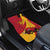 Custom Spain Aggressive Fighting Bull Car Mats With Carnation Flowers - Wonder Print Shop