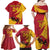 Custom Spain Aggressive Fighting Bull Family Matching Off Shoulder Maxi Dress and Hawaiian Shirt With Carnation Flowers - Wonder Print Shop