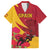 Custom Spain Aggressive Fighting Bull Family Matching Short Sleeve Bodycon Dress and Hawaiian Shirt With Carnation Flowers - Wonder Print Shop