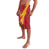 Custom Spain Aggressive Fighting Bull Lavalava With Carnation Flowers - Wonder Print Shop