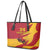 Custom Spain Aggressive Fighting Bull Leather Tote Bag With Carnation Flowers - Wonder Print Shop