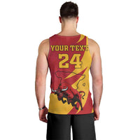 Custom Spain Aggressive Fighting Bull Men Tank Top With Carnation Flowers - Wonder Print Shop