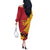 Custom Spain Aggressive Fighting Bull Off The Shoulder Long Sleeve Dress With Carnation Flowers - Wonder Print Shop
