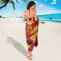 Custom Spain Aggressive Fighting Bull Sarong With Carnation Flowers - Wonder Print Shop