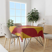 Custom Spain Aggressive Fighting Bull Tablecloth With Carnation Flowers - Wonder Print Shop