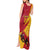 Custom Spain Aggressive Fighting Bull Tank Maxi Dress With Carnation Flowers - Wonder Print Shop