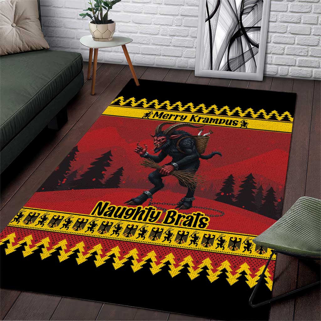 Merry Krampus Germany Area Rug Frohe Weihnachten - Wonder Print Shop