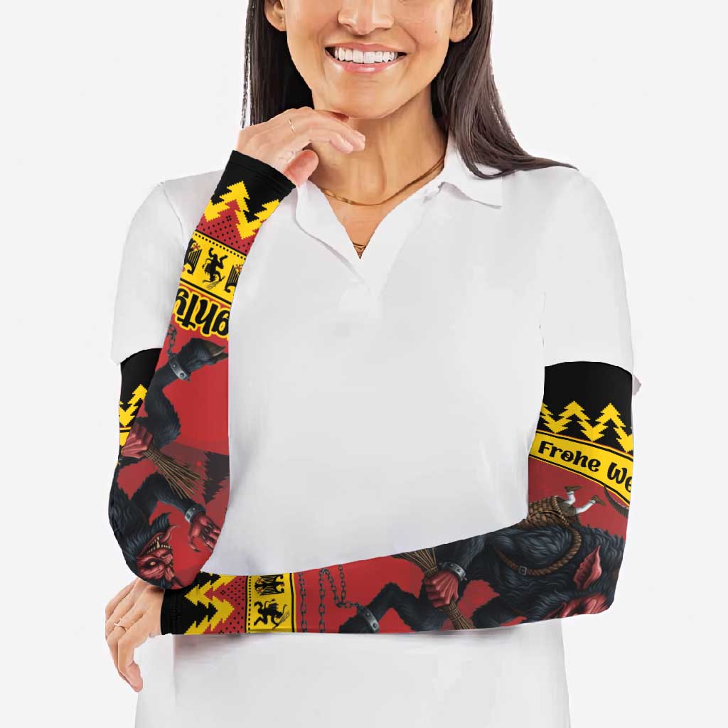Merry Krampus Germany Arm Sleeves Frohe Weihnachten - Wonder Print Shop