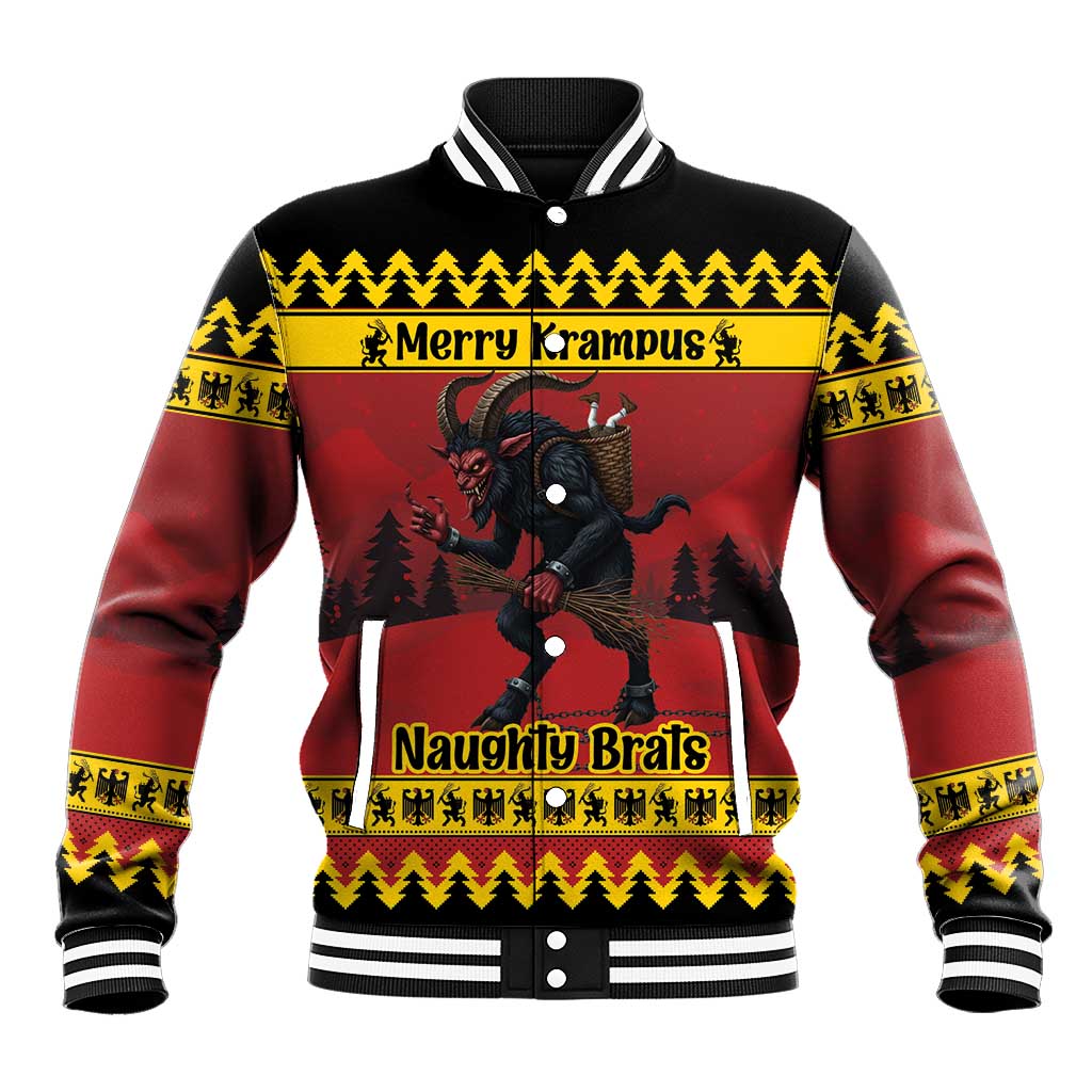 Merry Krampus Germany Baseball Jacket Frohe Weihnachten - Wonder Print Shop