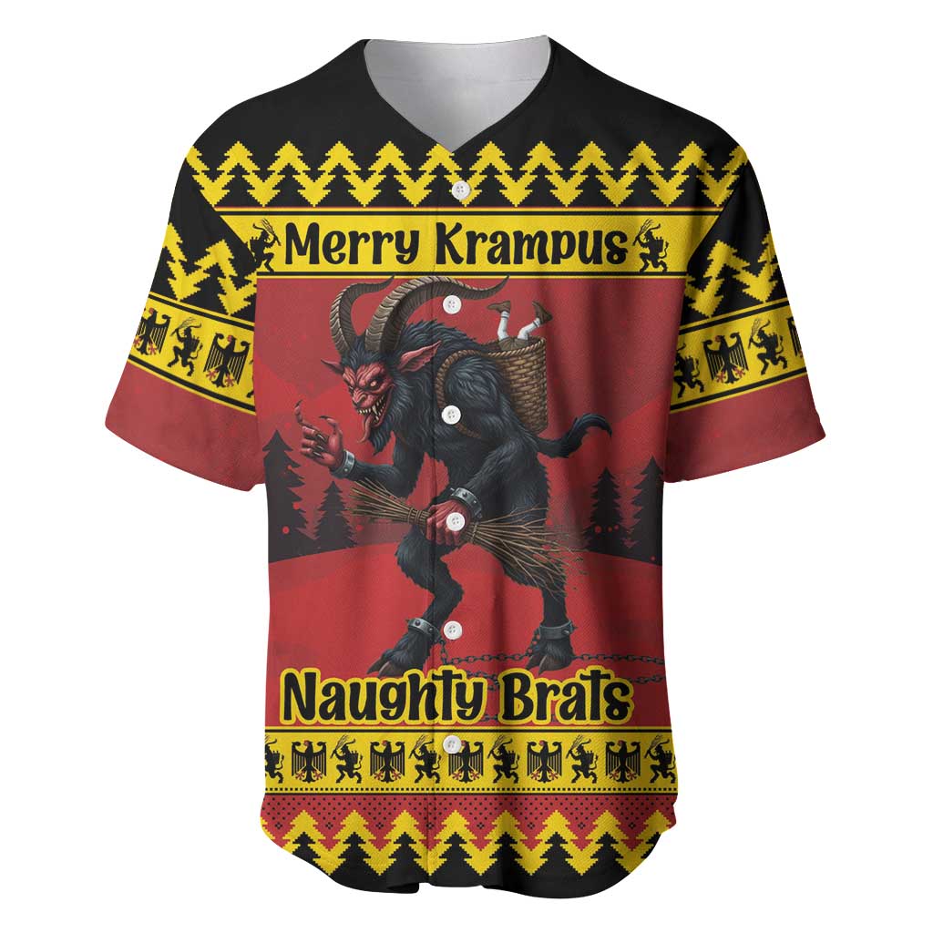 Merry Krampus Germany Baseball Jersey Frohe Weihnachten - Wonder Print Shop