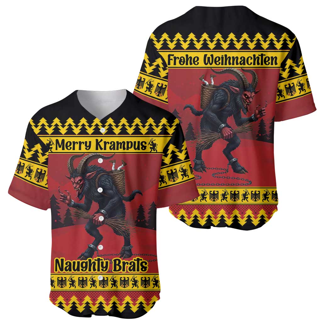 Merry Krampus Germany Baseball Jersey Frohe Weihnachten - Wonder Print Shop