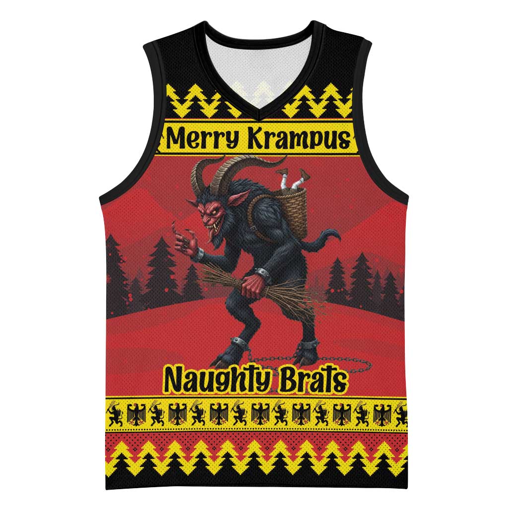 Merry Krampus Germany Basketball Jersey Frohe Weihnachten - Wonder Print Shop