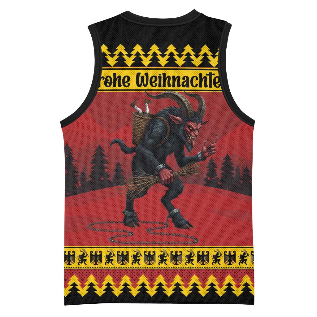 Merry Krampus Germany Basketball Jersey Frohe Weihnachten - Wonder Print Shop
