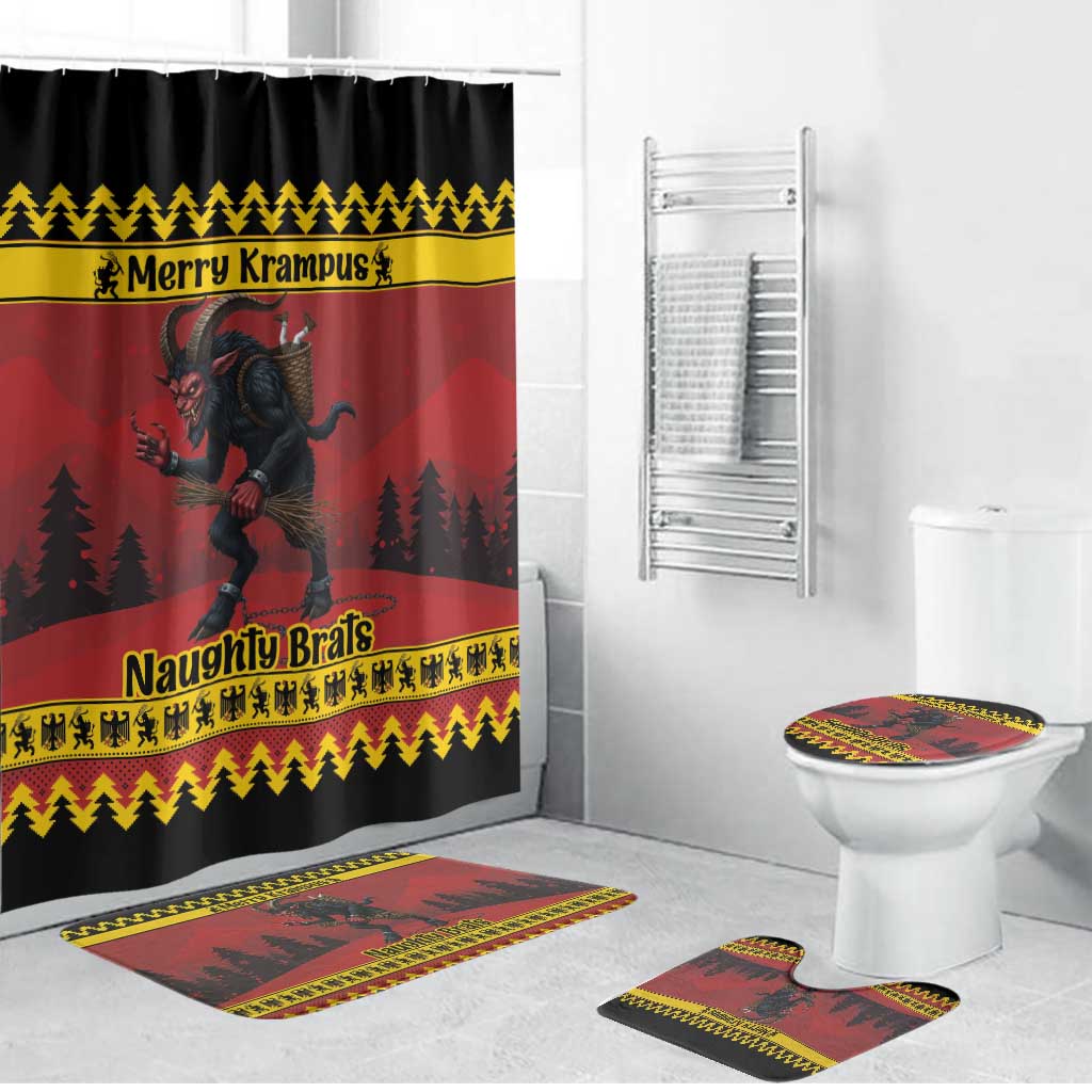 Merry Krampus Germany Bathroom Set Frohe Weihnachten - Wonder Print Shop