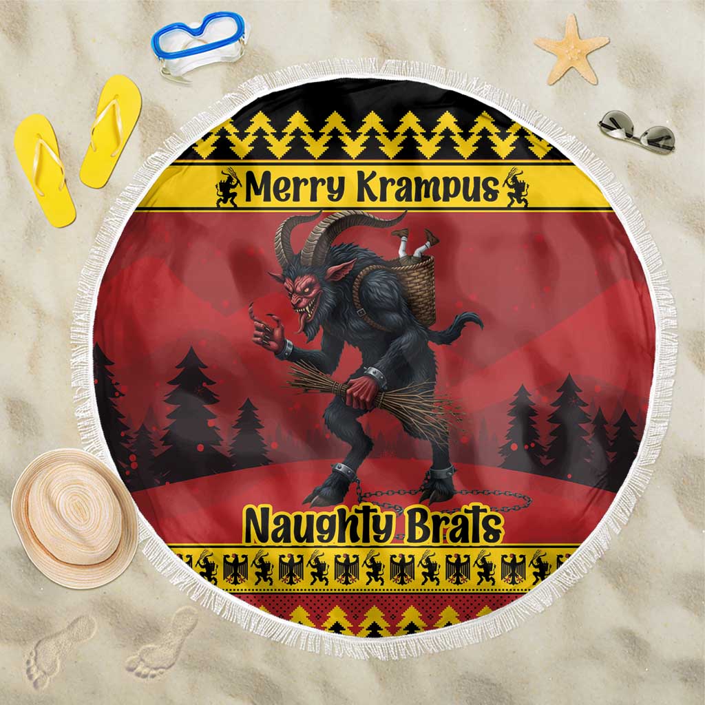 Merry Krampus Germany Beach Blanket Frohe Weihnachten - Wonder Print Shop