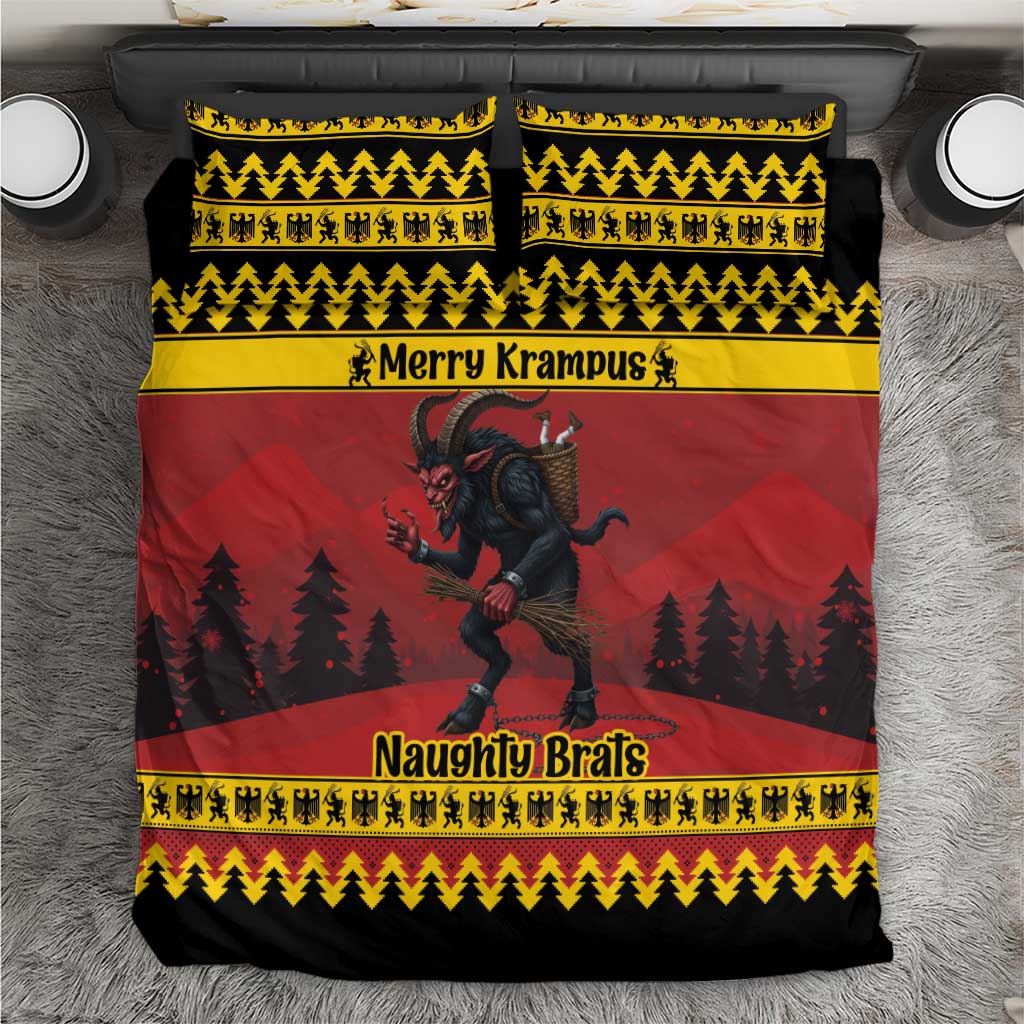 Merry Krampus Germany Bedding Set Frohe Weihnachten - Wonder Print Shop