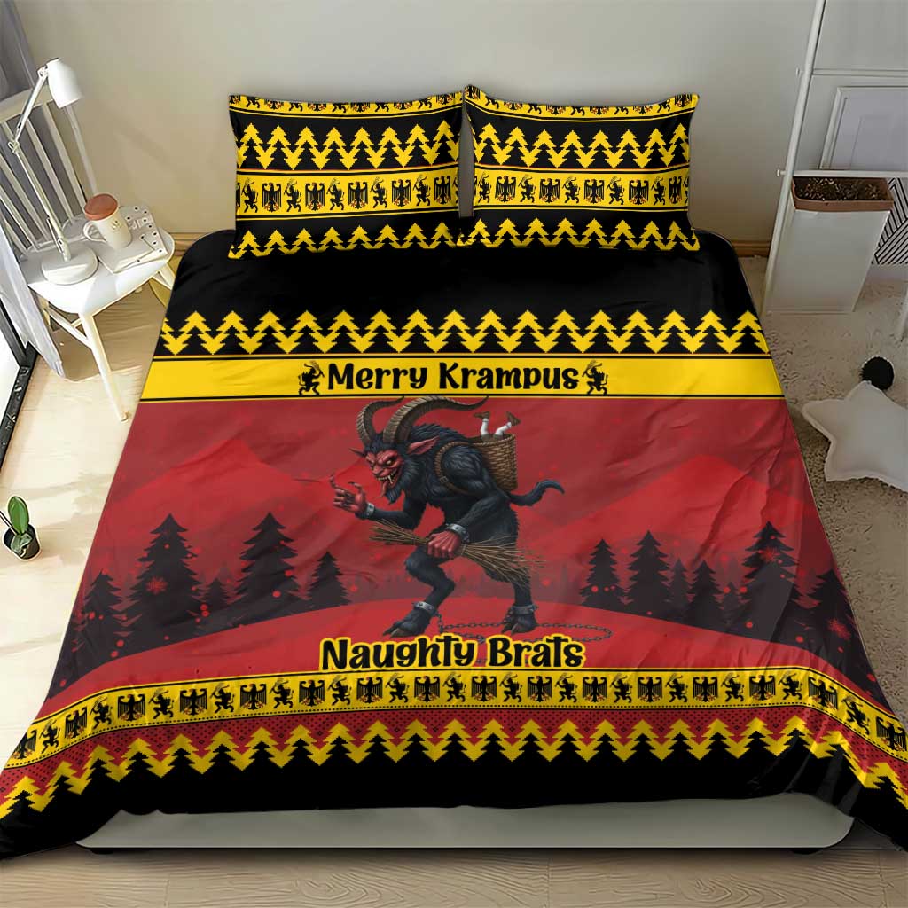 Merry Krampus Germany Bedding Set Frohe Weihnachten - Wonder Print Shop