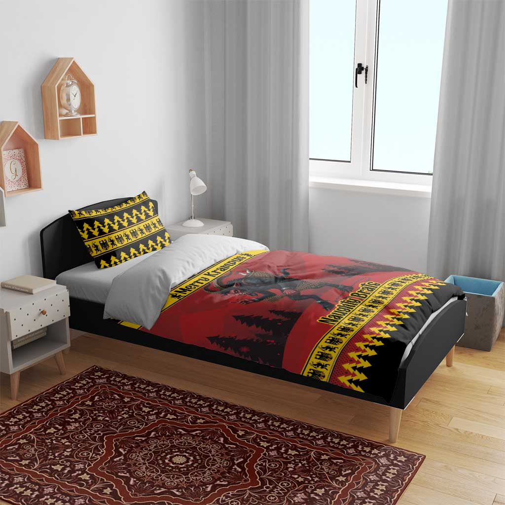 Merry Krampus Germany Bedding Set Frohe Weihnachten - Wonder Print Shop