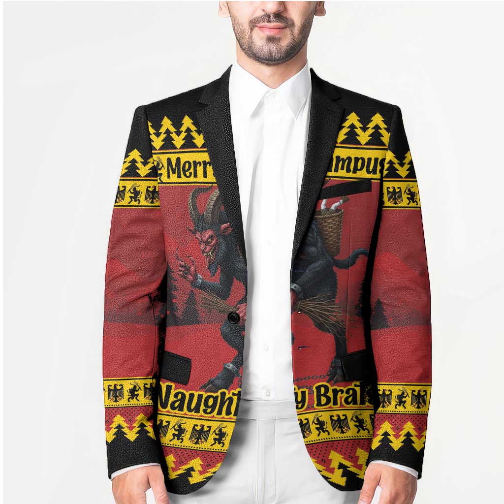 Merry Krampus Germany Blazer Frohe Weihnachten - Wonder Print Shop