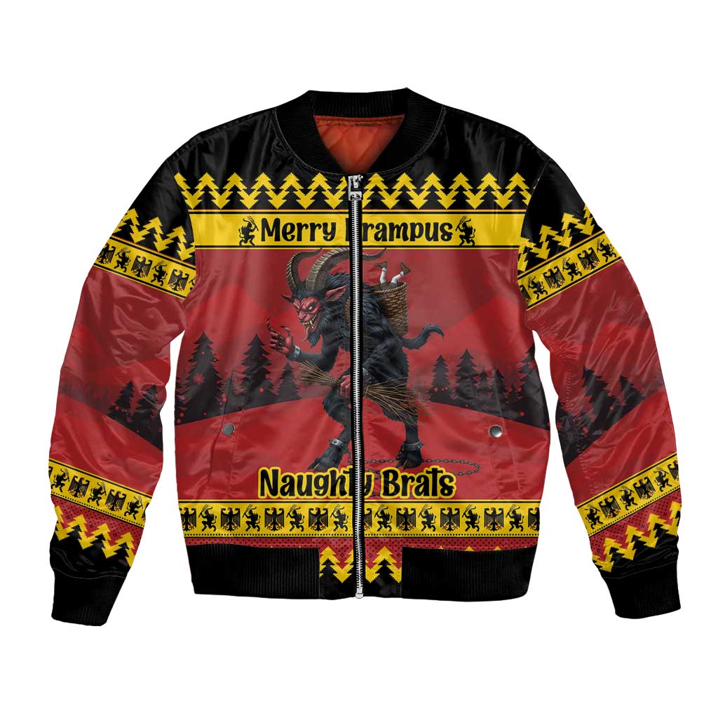 Merry Krampus Germany Bomber Jacket Frohe Weihnachten - Wonder Print Shop