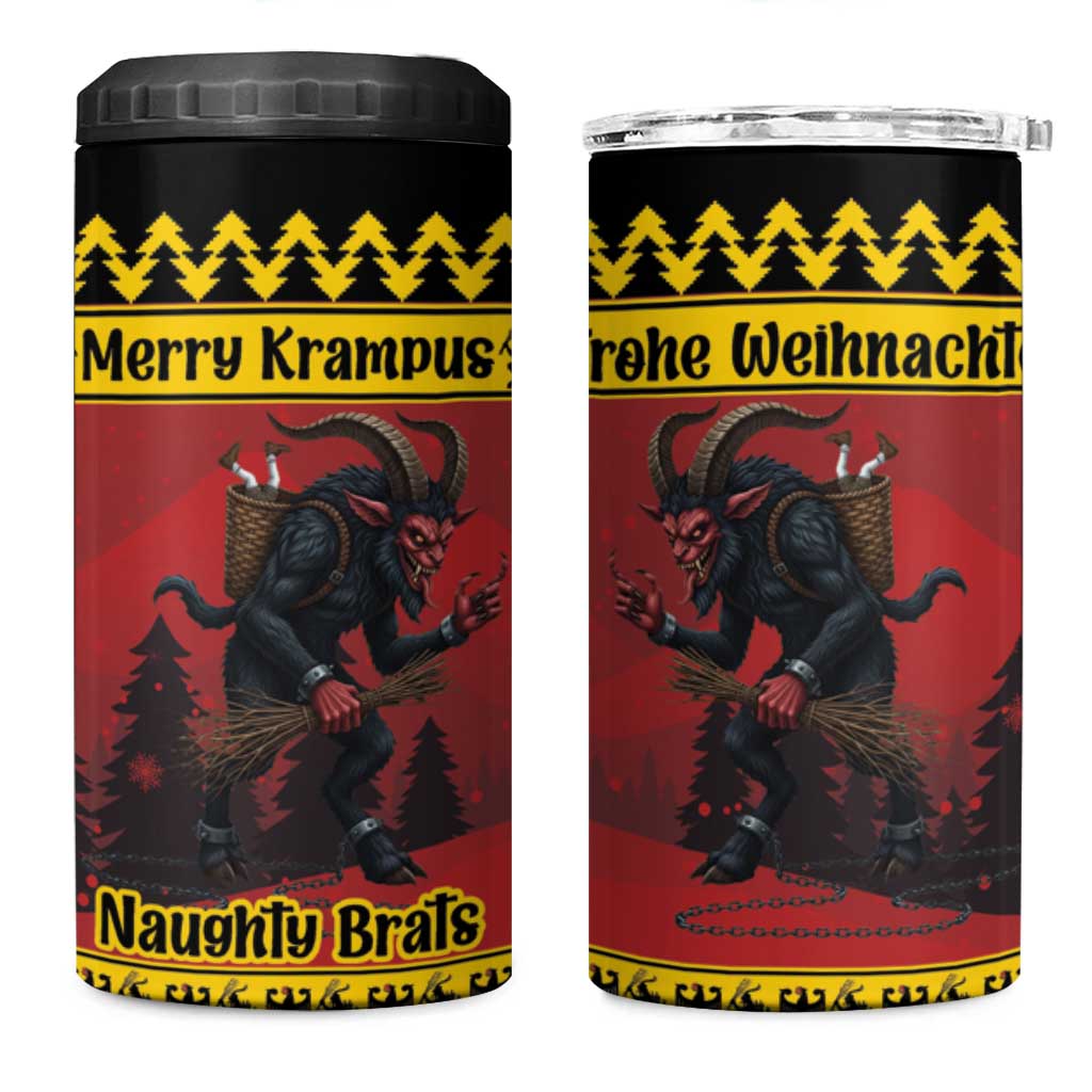 Merry Krampus Germany 4 in 1 Can Cooler Tumbler Frohe Weihnachten - Wonder Print Shop