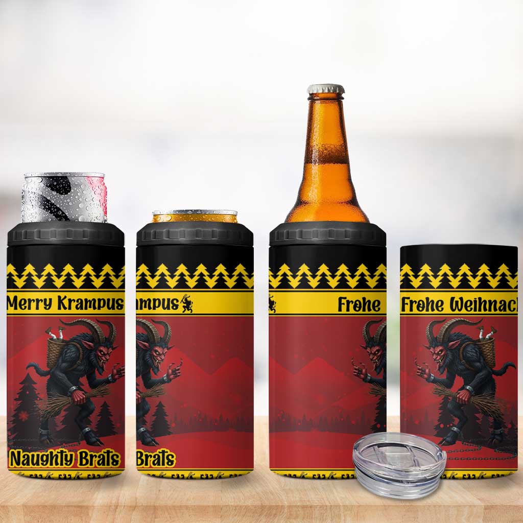 Merry Krampus Germany 4 in 1 Can Cooler Tumbler Frohe Weihnachten - Wonder Print Shop