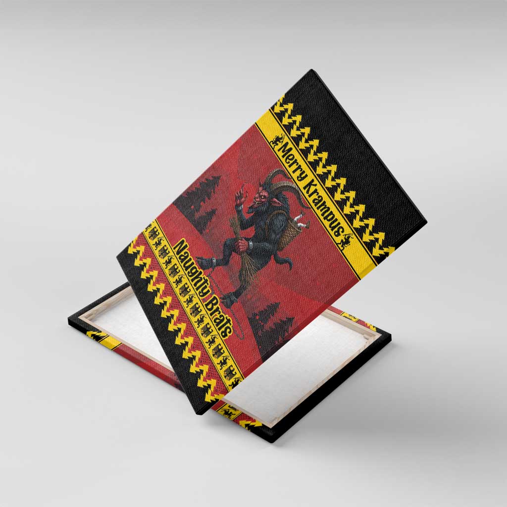 Merry Krampus Germany Canvas Wall Art Frohe Weihnachten - Wonder Print Shop