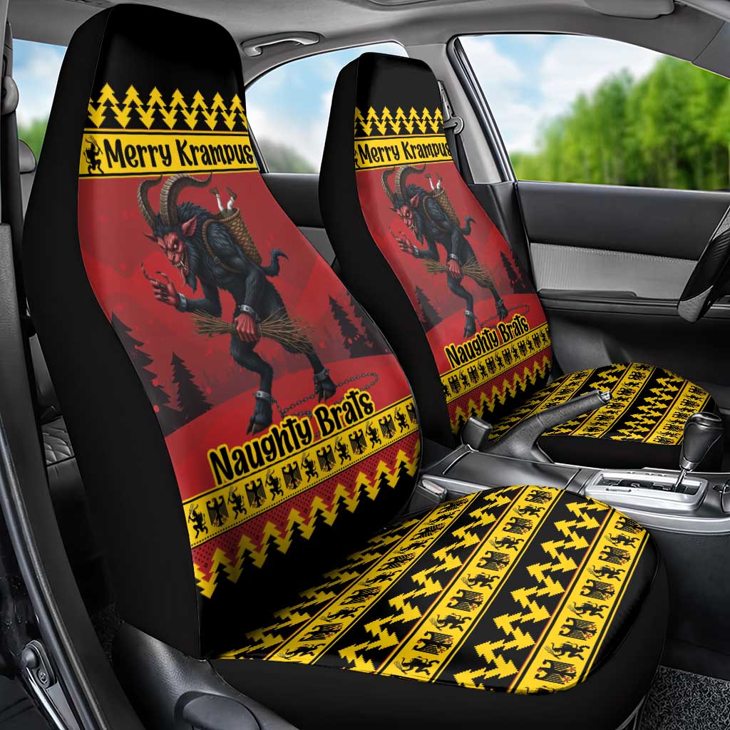 Merry Krampus Germany Car Seat Cover Frohe Weihnachten - Wonder Print Shop