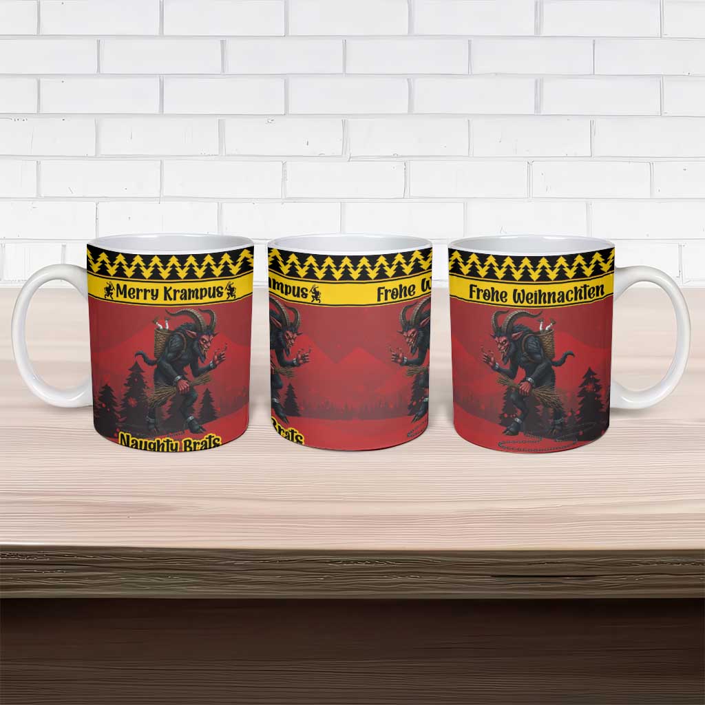 Merry Krampus Germany Ceramic Mug Frohe Weihnachten - Wonder Print Shop