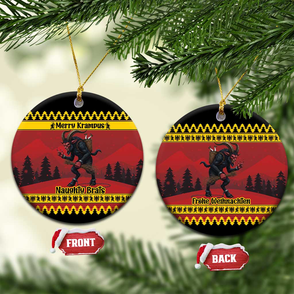 Merry Krampus Germany Ceramic Ornament Frohe Weihnachten - Wonder Print Shop