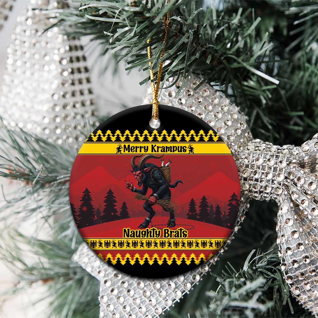 Merry Krampus Germany Ceramic Ornament Frohe Weihnachten - Wonder Print Shop