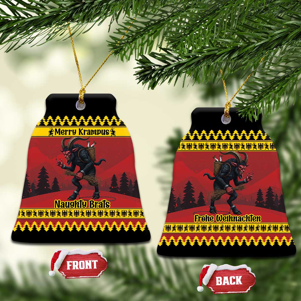Merry Krampus Germany Ceramic Ornament Frohe Weihnachten - Wonder Print Shop