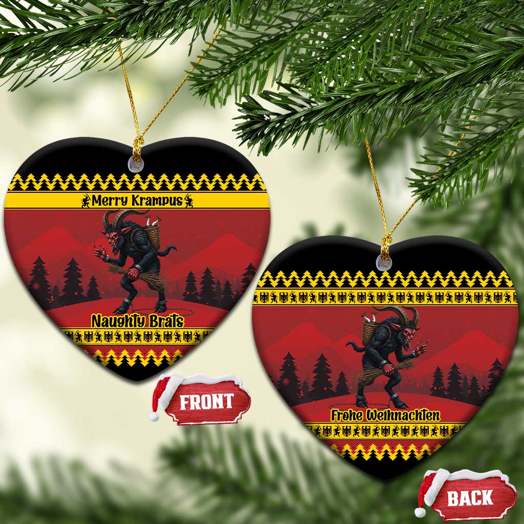 Merry Krampus Germany Ceramic Ornament Frohe Weihnachten - Wonder Print Shop