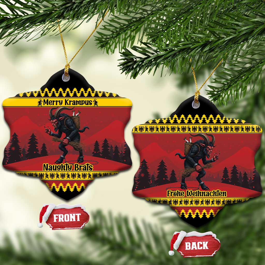 Merry Krampus Germany Ceramic Ornament Frohe Weihnachten - Wonder Print Shop