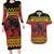 Merry Krampus Germany Couples Matching Long Sleeve Bodycon Dress and Hawaiian Shirt Frohe Weihnachten - Wonder Print Shop