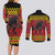 Merry Krampus Germany Couples Matching Long Sleeve Bodycon Dress and Long Sleeve Button Shirt Frohe Weihnachten - Wonder Print Shop