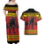 Merry Krampus Germany Couples Matching Off Shoulder Maxi Dress and Hawaiian Shirt Frohe Weihnachten - Wonder Print Shop